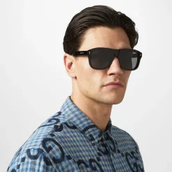 Sunglasses*Gucci Square Frame Glasses in Black