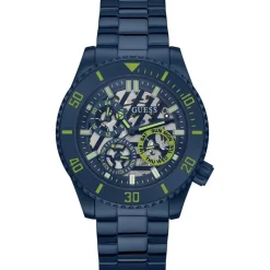 Jewellery-Watches*Guess Stainless Steel Fashion Analogue Quartz Watch in Blue