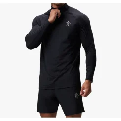 Fitness And Gym Tops*Gym King Energy Quarter Zip in Black