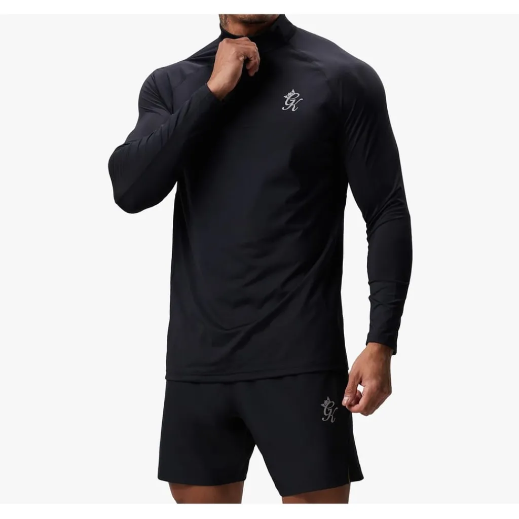 Fitness And Gym Tops*Gym King Energy Quarter Zip in Black