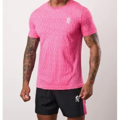 Fitness And Gymwear|Fitness And Gym Tops*Gym King Energy Tee sl in Pink