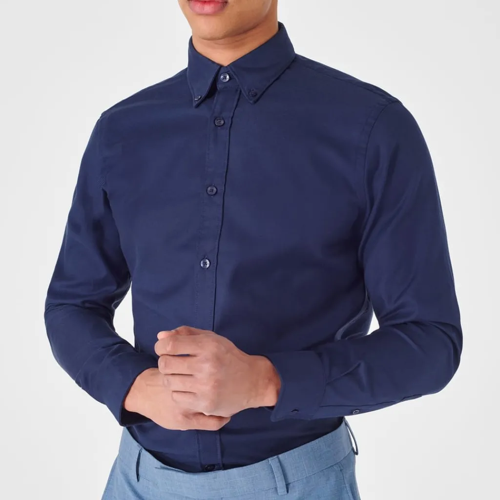 Shirts*Haines and Bonner Oxford Shirt in Blue