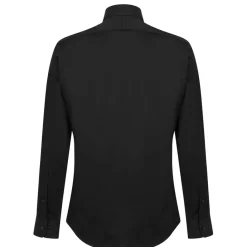Shirts*Haines and Bonner Slim Fit Regular Collar SaT-Shirtn Shirt in Black