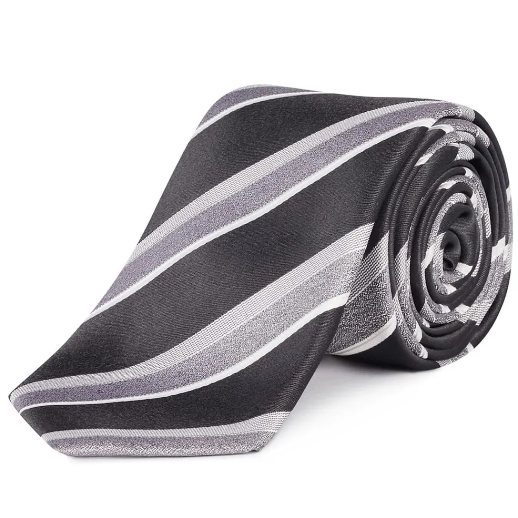 Assorted*Haines and Bonner Stripe Tie in Grey