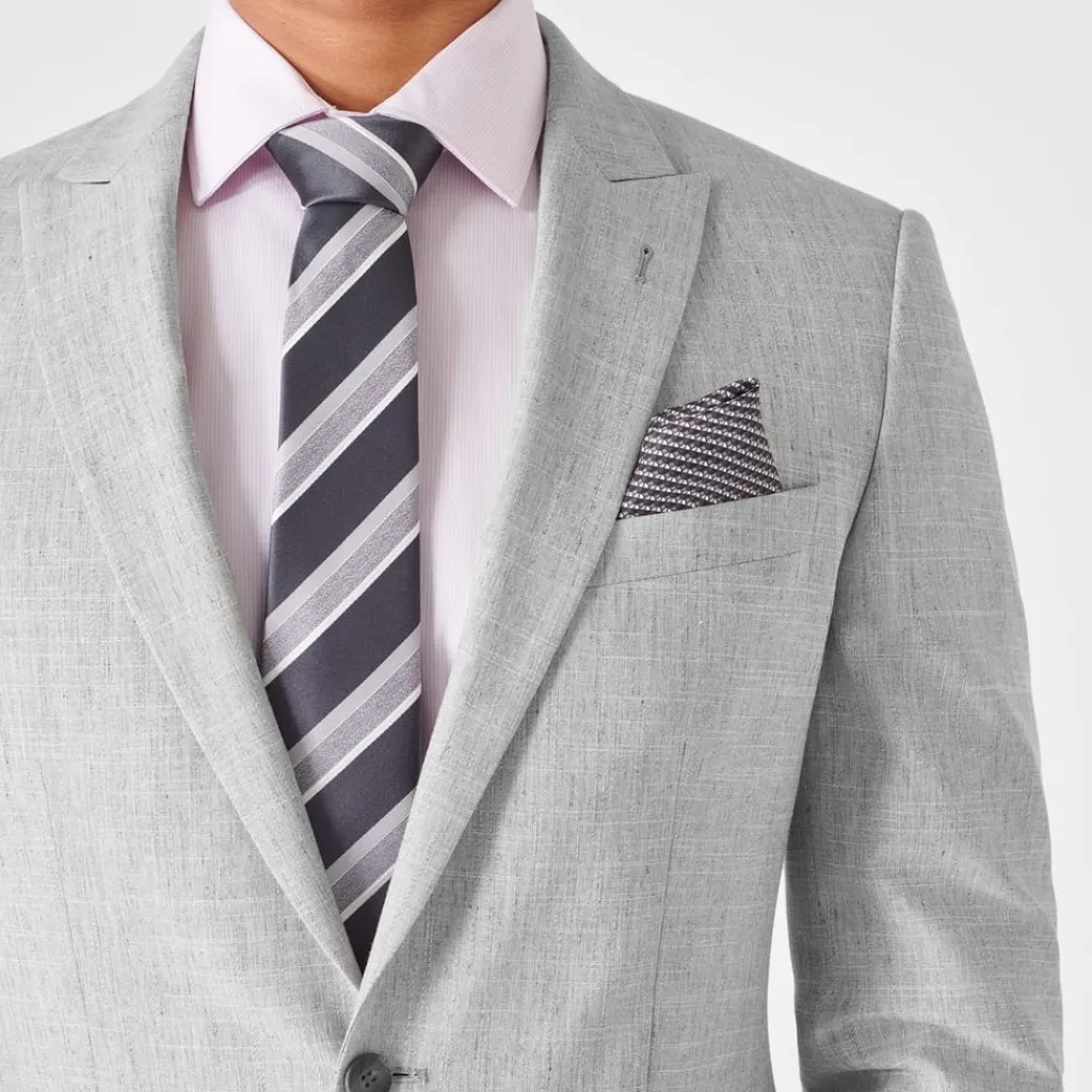 Assorted*Haines and Bonner Stripe Tie in Grey