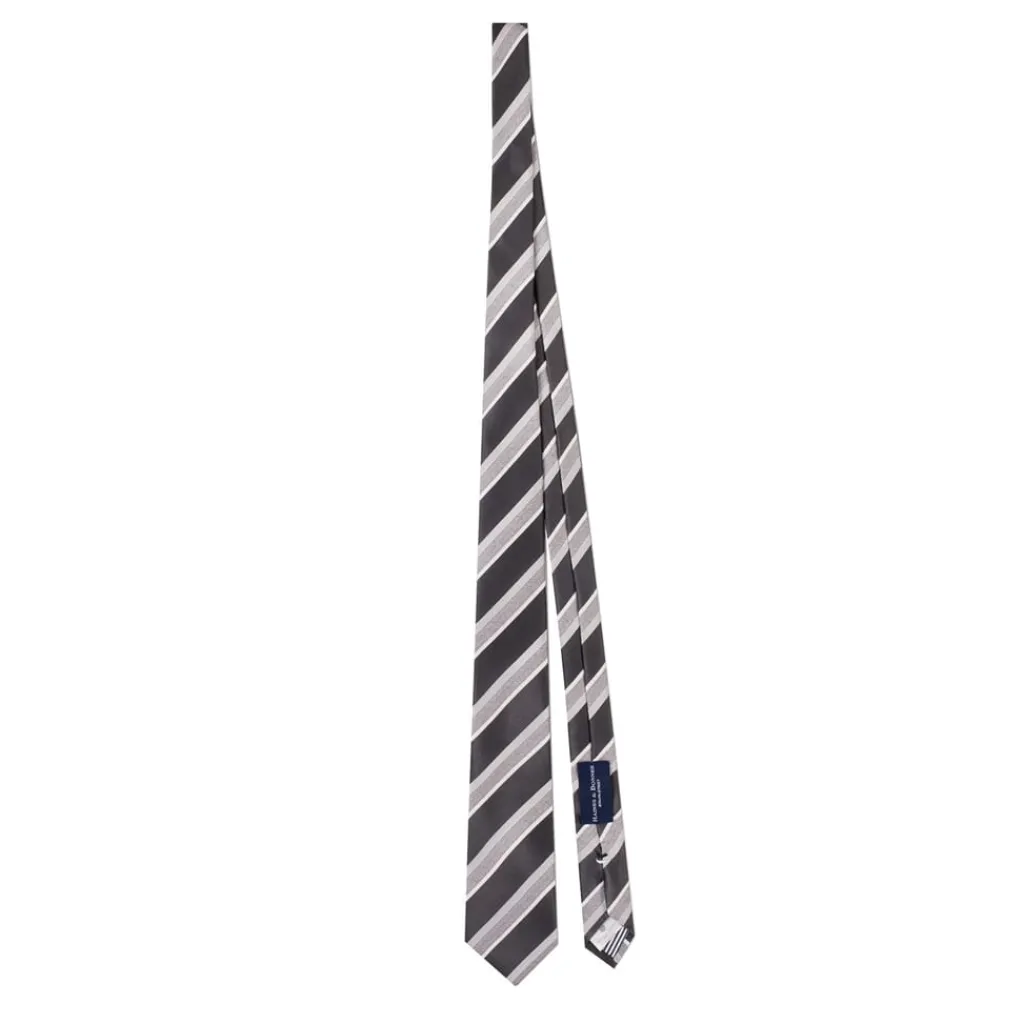 Assorted*Haines and Bonner Stripe Tie in Grey