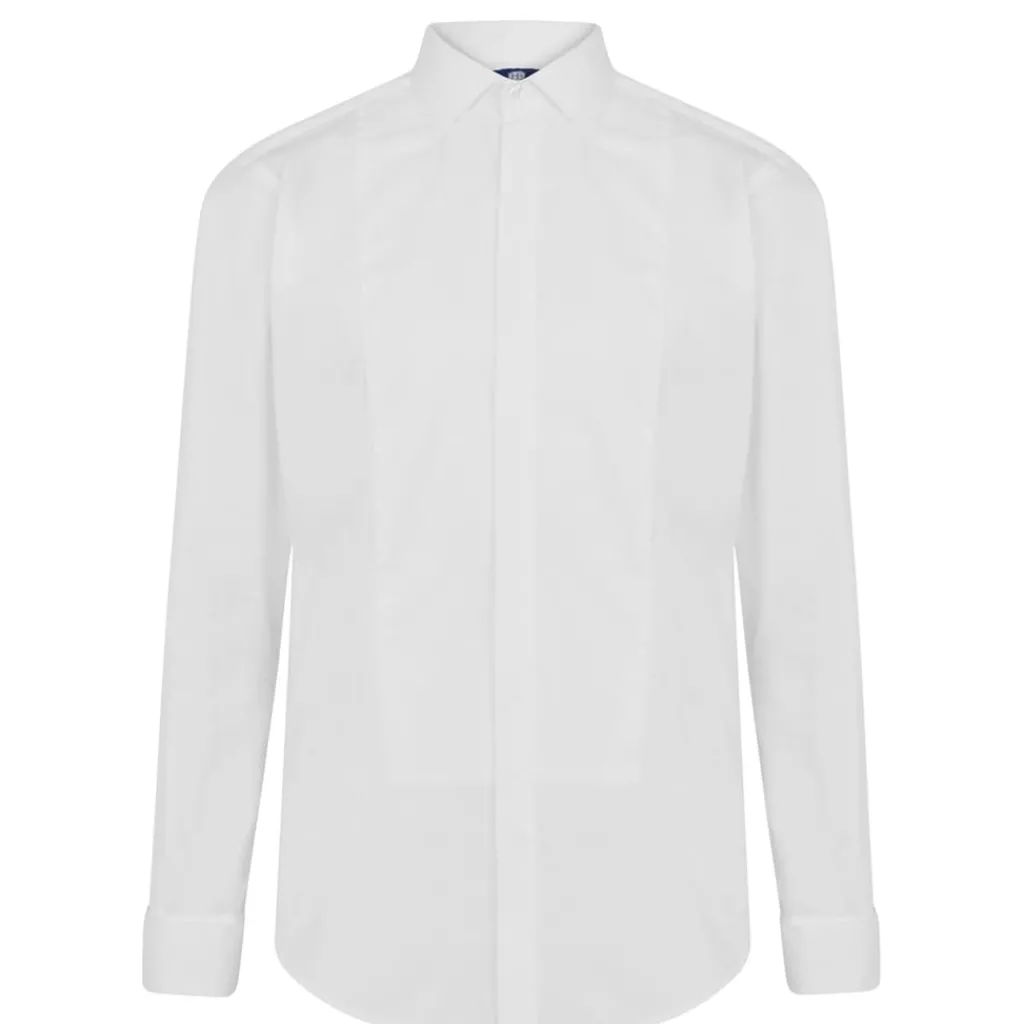Shirts*Haines and Bonner Tailored Fit Dress Shirt in White