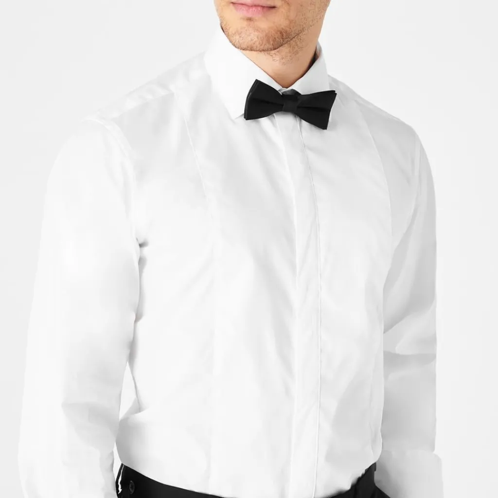 Shirts*Haines and Bonner Tailored Fit Dress Shirt in White