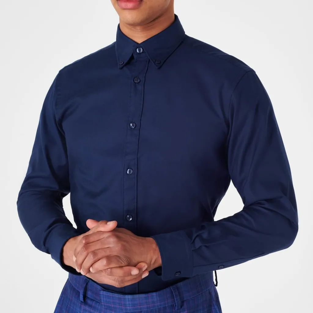 Shirts*Haines and Bonner Tailored Oxford Shirt in Blue