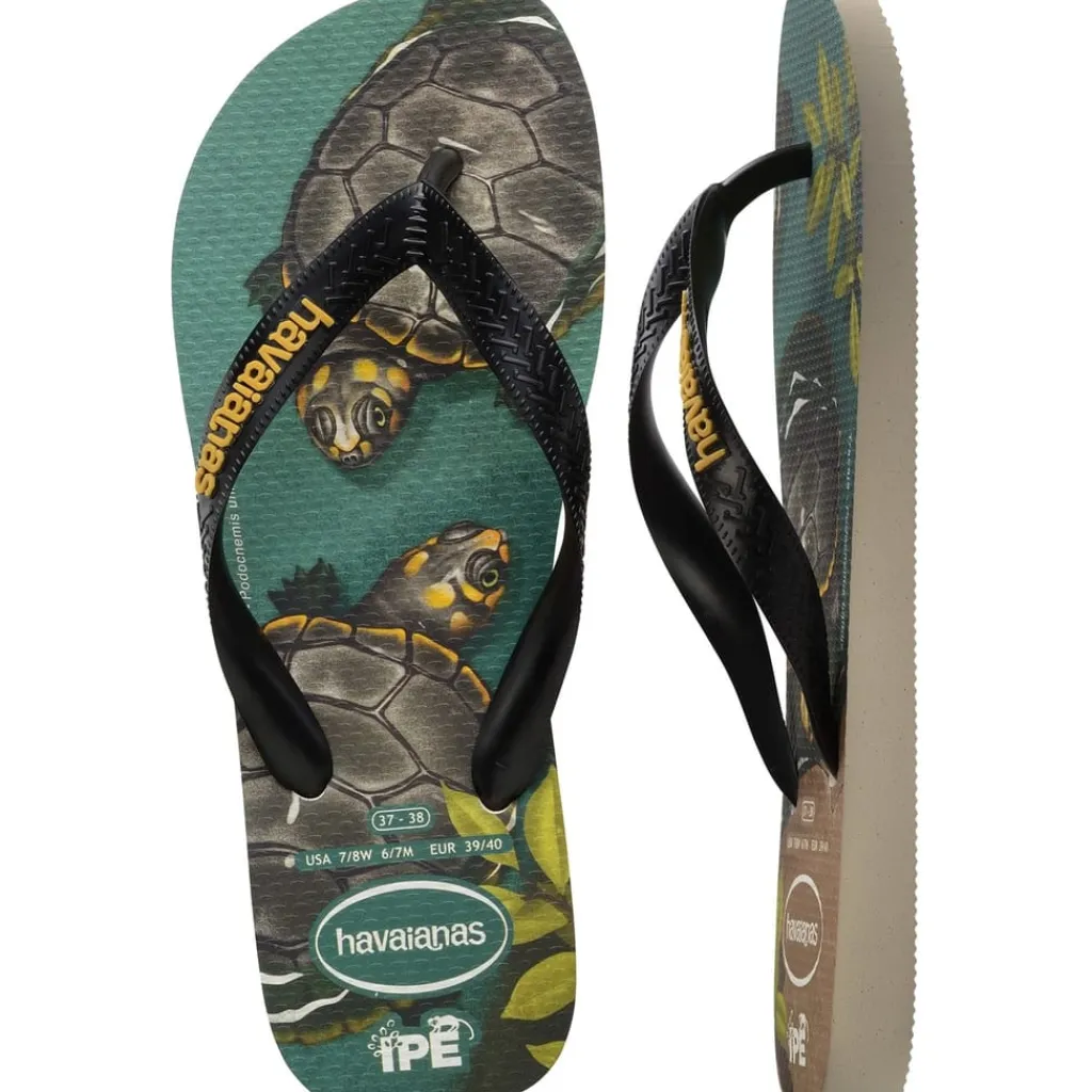 Beach Shoes*Havaianas Ipe Print in Beige