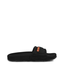 Beach Shoes*Heron Preston Fabric Sliders in Black
