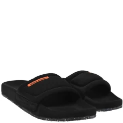 Beach Shoes*Heron Preston Fabric Sliders in Black