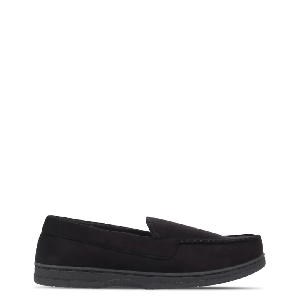 Slippers*Howick Moccasin Slippers in Black