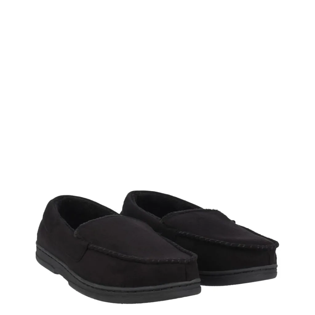 Slippers*Howick Moccasin Slippers in Black