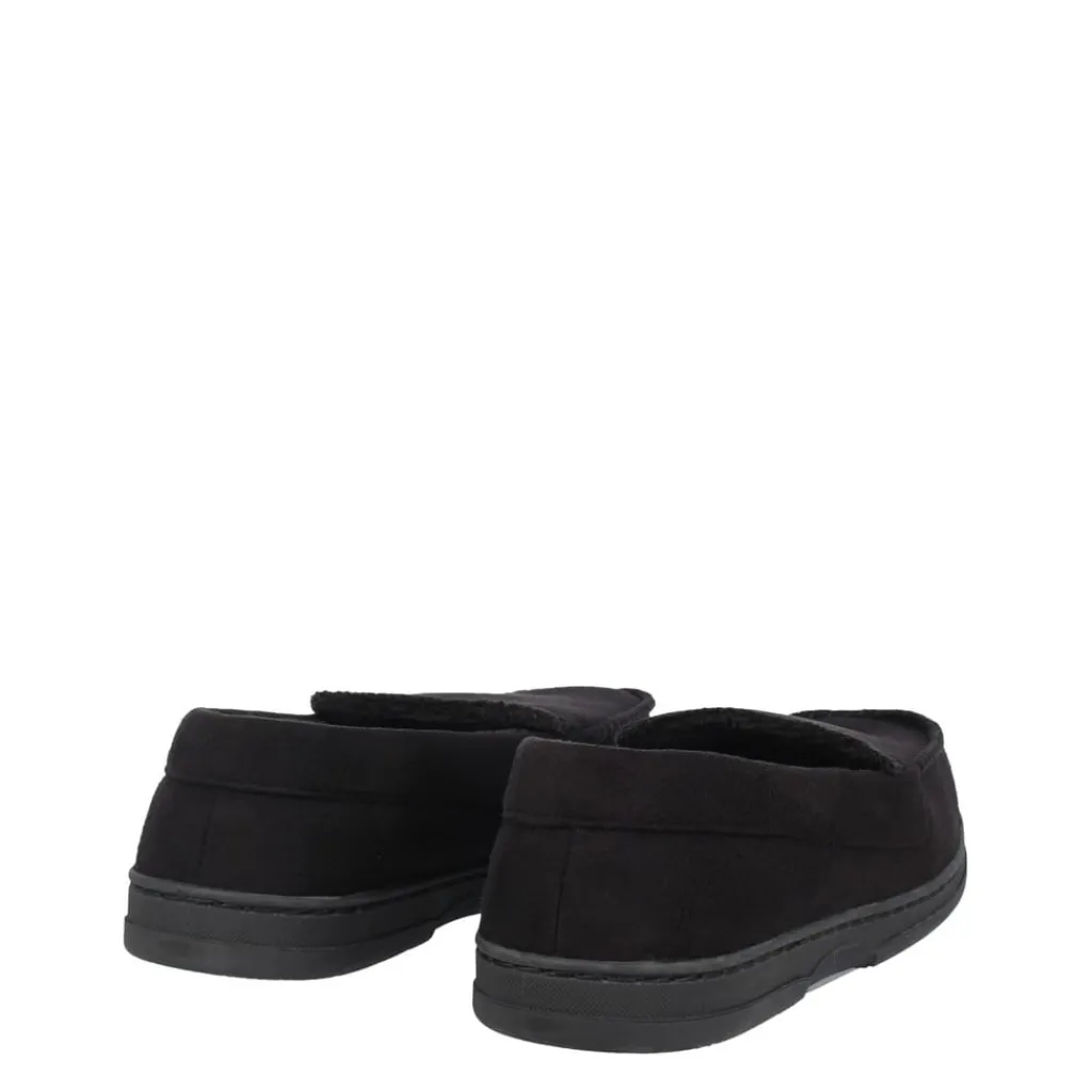 Slippers*Howick Moccasin Slippers in Black