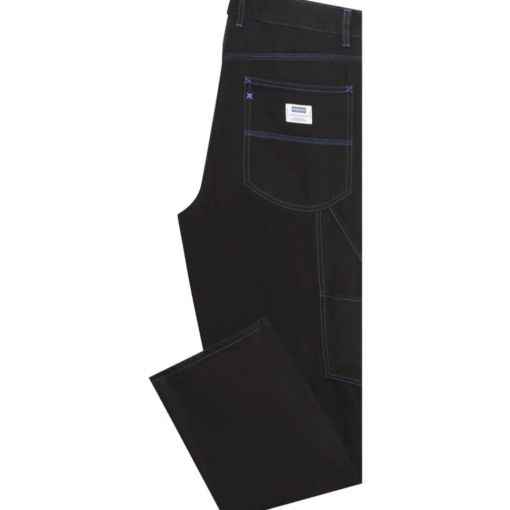 Jeans*Hugo Carpenter Relaxed Fit Jeans in Black