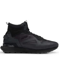 Trainers|Footwear*Hugo Cubite Hi-Top Trainers in Black