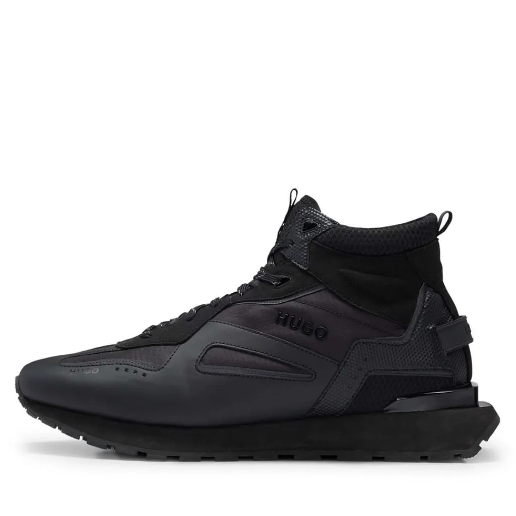 Trainers|Footwear*Hugo Cubite Hi-Top Trainers in Black