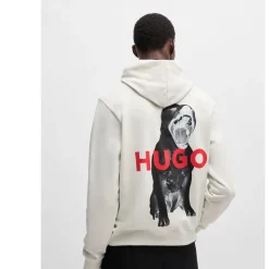 Sweatshirts*Hugo Dartchon Animal Graphic Hoodie in Natural