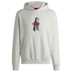 Sweatshirts*Hugo Dartchon Animal Graphic Hoodie in Natural