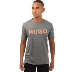 T-Shirts And Vests*Hugo Dulivio Logo Print T-Shirt in Grey