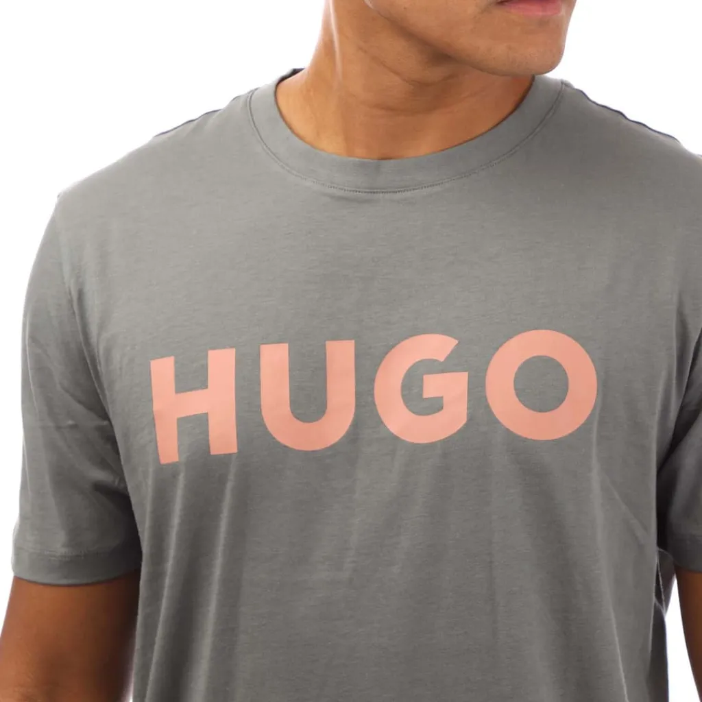 T-Shirts And Vests*Hugo Dulivio Logo Print T-Shirt in Grey