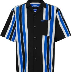Shirts*Hugo Eligino Relaxed Fit Short Sleeve Shirt in Black