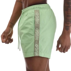 Shorts*Hugo Fab Logo Tape Swim Shorts in Green