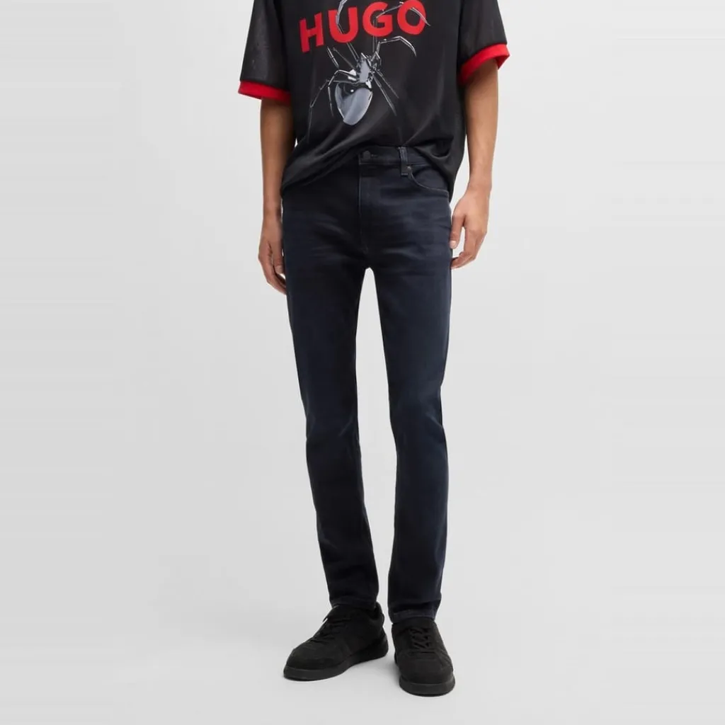 Jeans*Hugo Five Pocket Design Slim Jeans in Blue