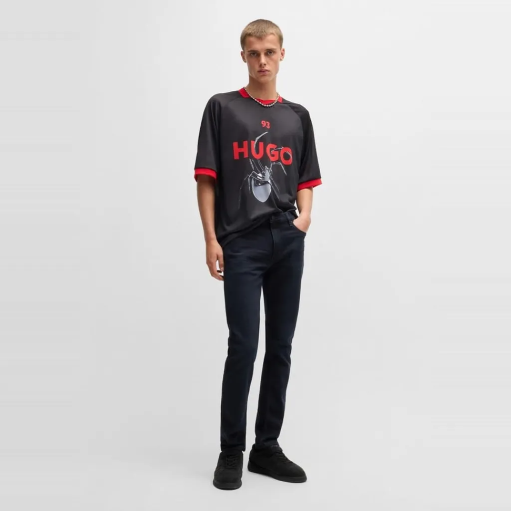 Jeans*Hugo Five Pocket Design Slim Jeans in Blue
