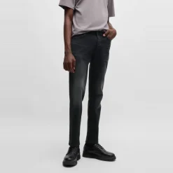 Jeans*Hugo Five Pocket Design Slim Jeans in Black