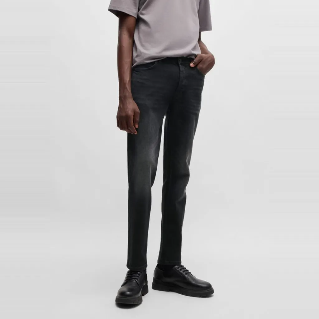 Jeans*Hugo Five Pocket Design Slim Jeans in Black