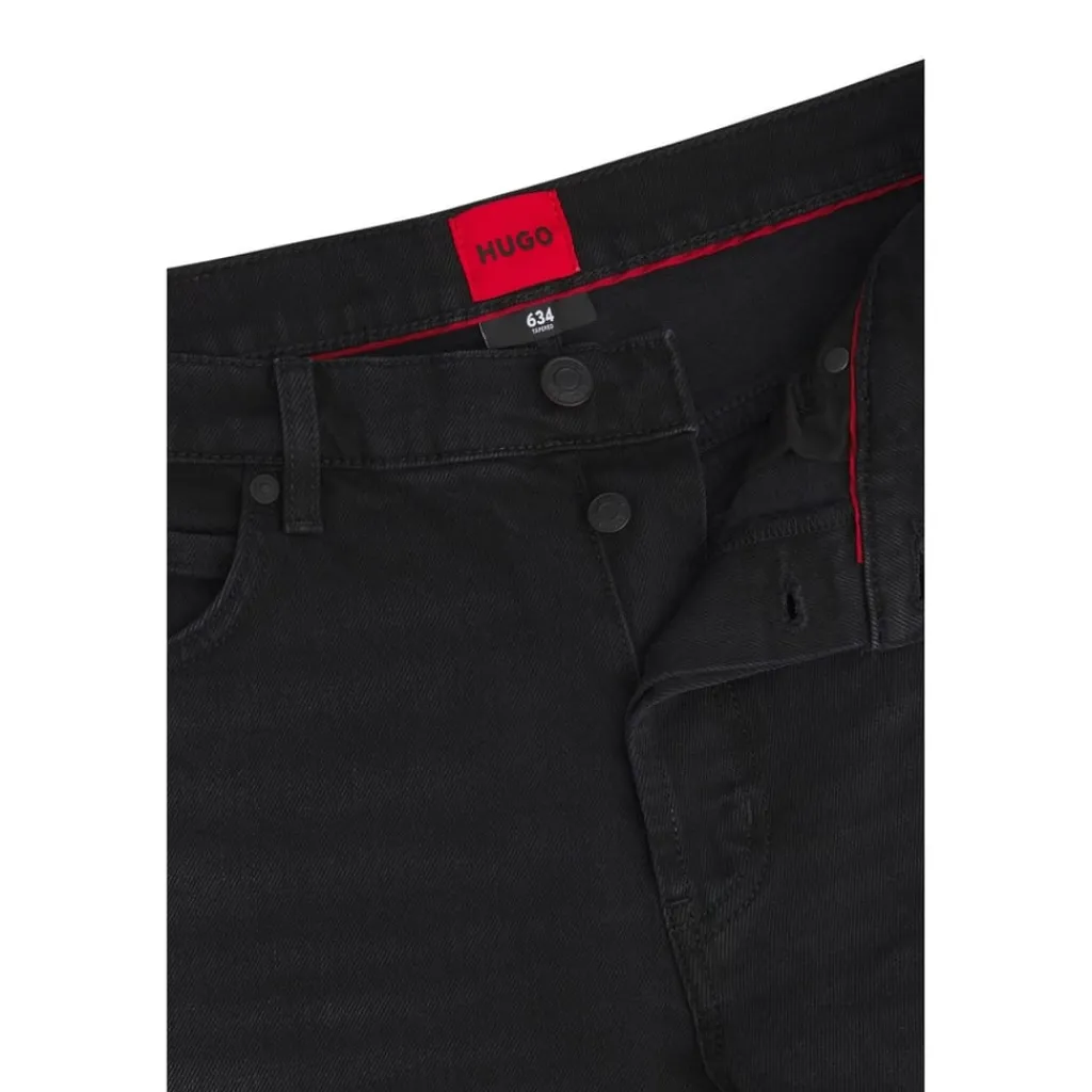 Jeans*Hugo Five Pocket Design Slim Jeans in Black