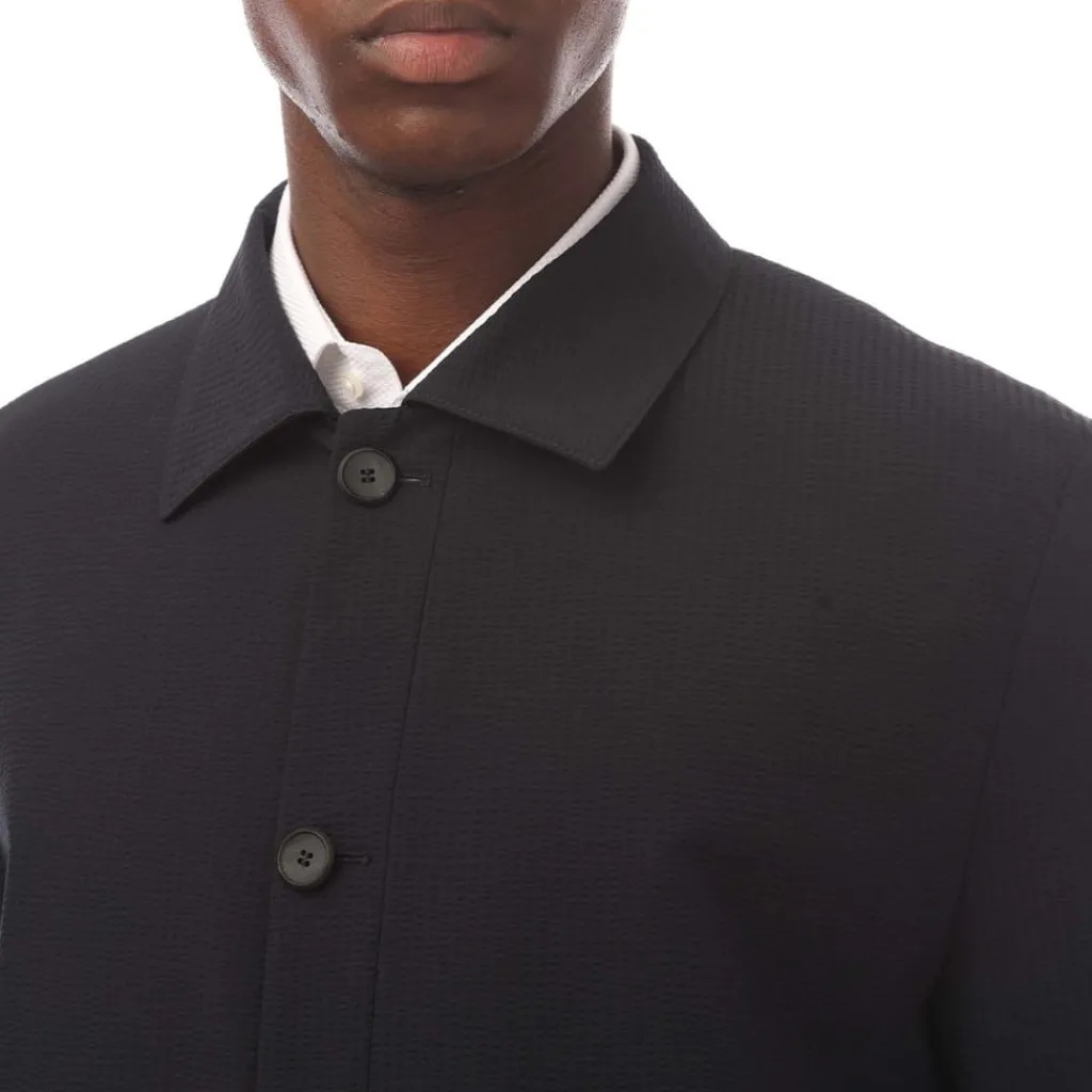 Coats And Jackets*Hugo Hellys Slim-Fit Overshirt in Dark Blue