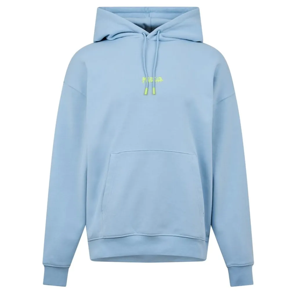 Hoodies*Hugo Hooded Relaxed Fit Long Sleeve Sweatshirt in Blue
