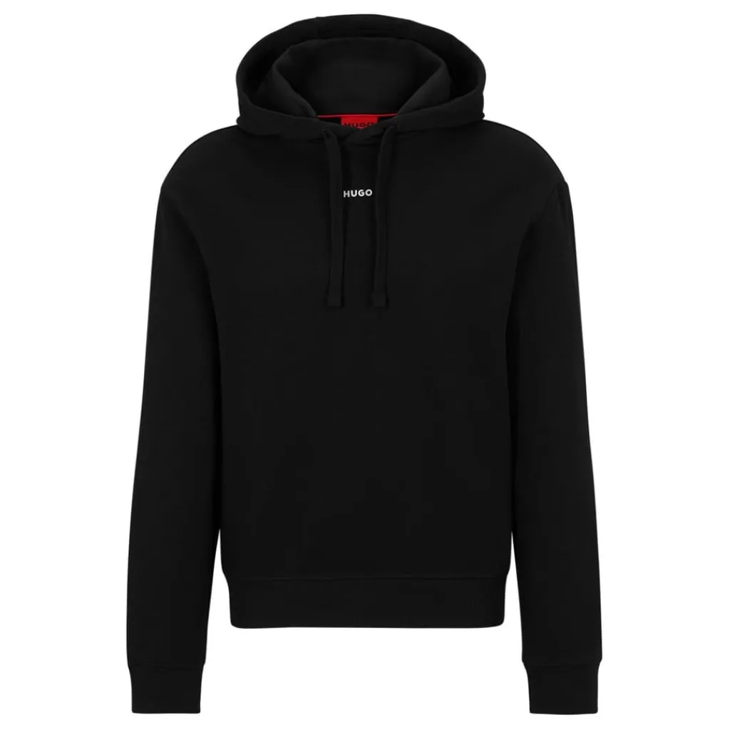 Hoodies*Hugo Hooded Relaxed Fit Long Sleeve Sweatshirt in Black