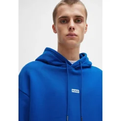 Hoodies*Hugo Hooded Relaxed Fit Long Sleeve Sweatshirt in Blue