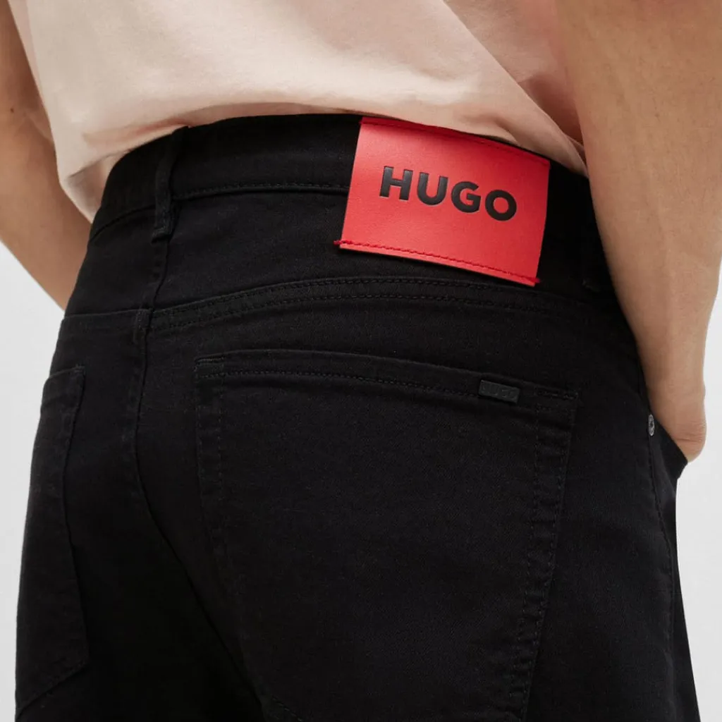 Jeans*Hugo 634 Tapered-Fit Jeans in Black