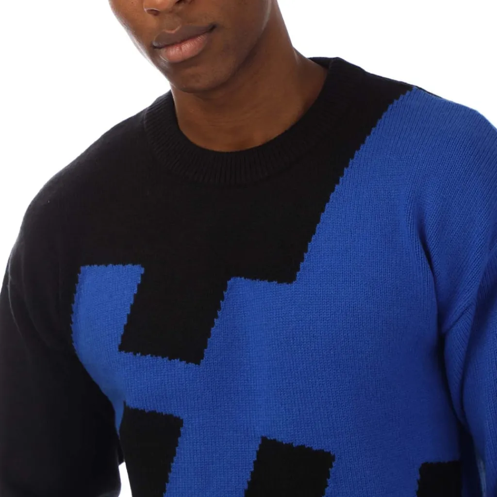 Sweatshirts*Hugo Knitted Crewneck Sweatshirt in Blue