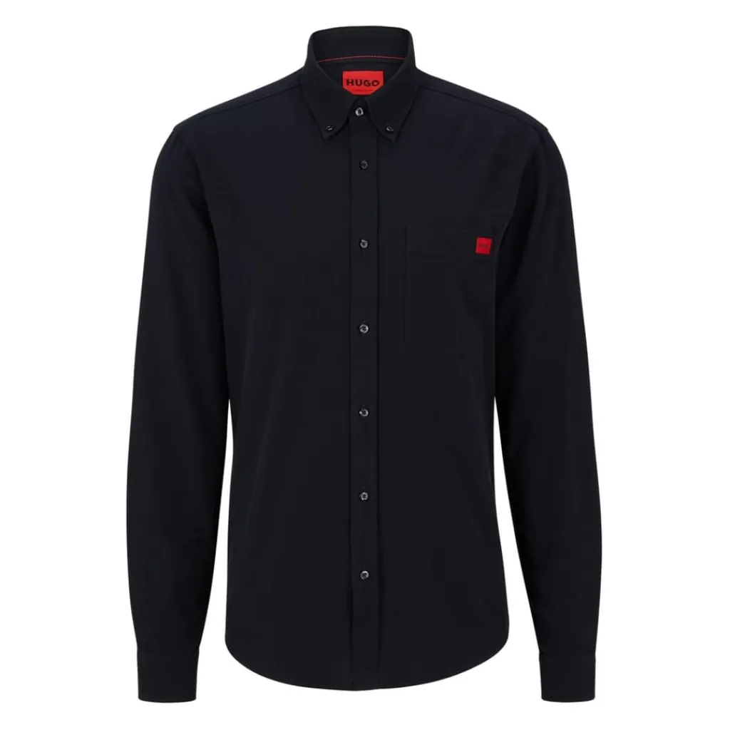 Shirts*Hugo Long Sleeve Shirt in Black