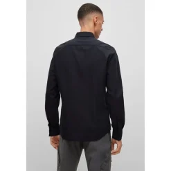 Shirts*Hugo Long Sleeve Shirt in Black