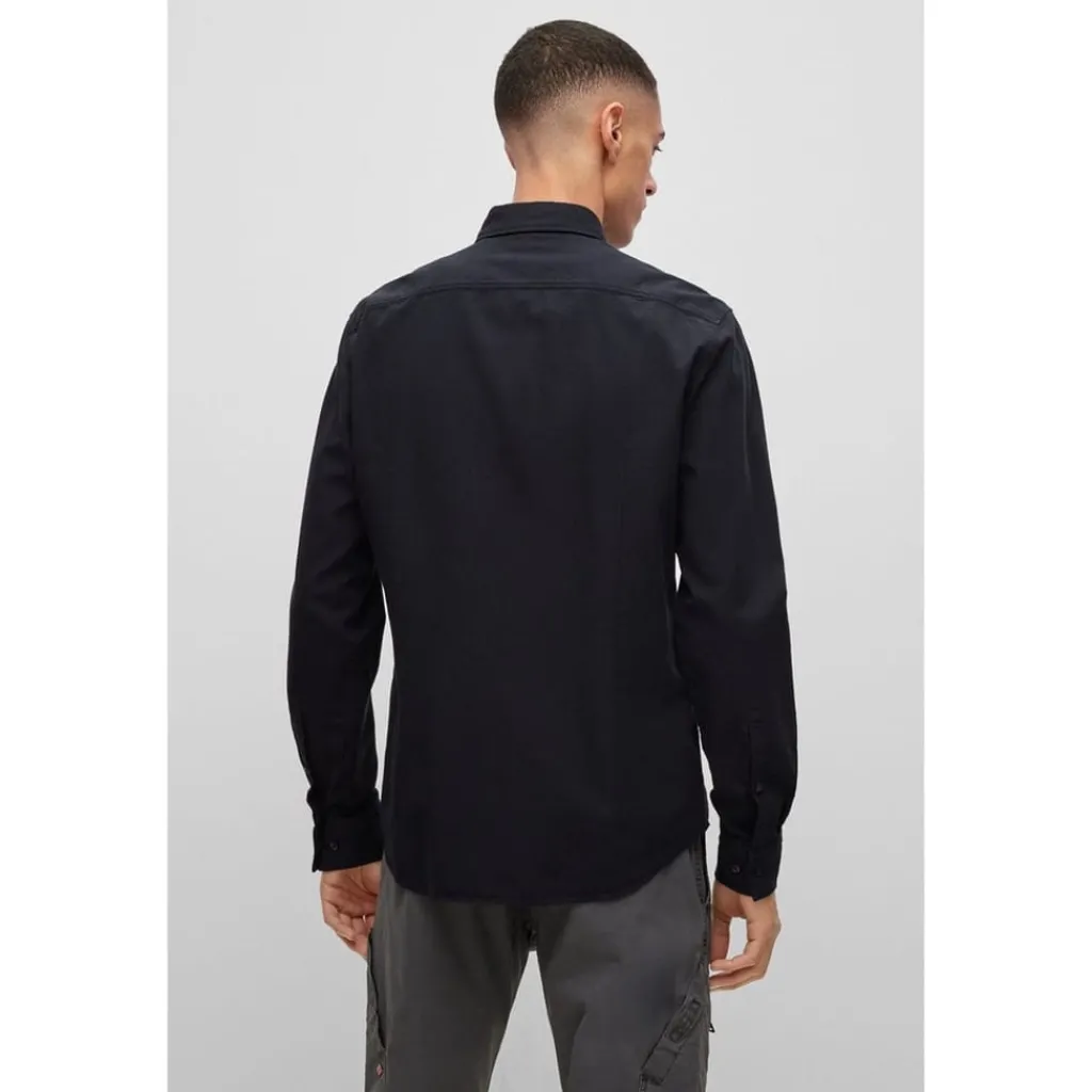 Shirts*Hugo Long Sleeve Shirt in Black