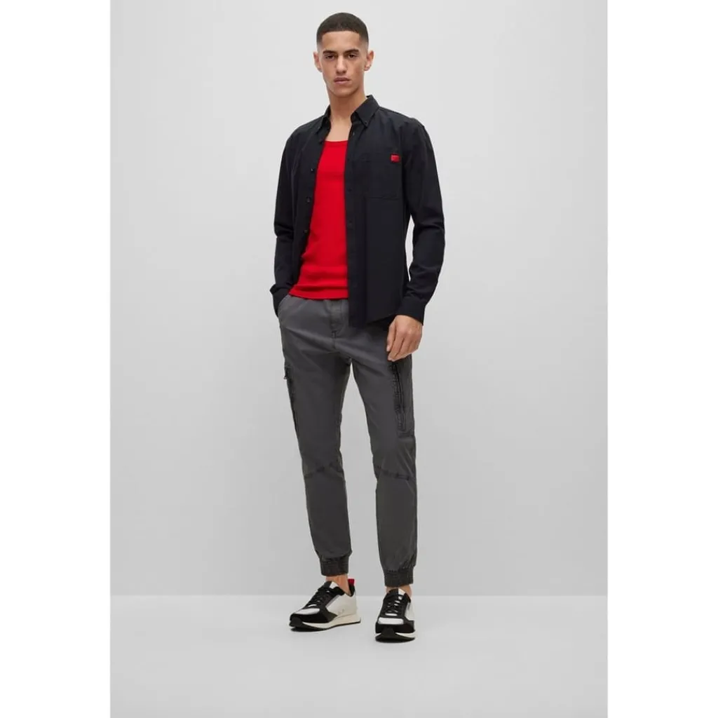 Shirts*Hugo Long Sleeve Shirt in Black