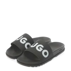 Beach Shoes*Hugo Match Sliders in Black