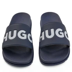 Beach Shoes*Hugo Match Sliders in Dark Blue