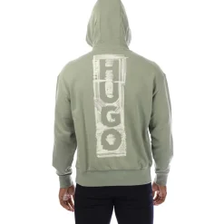 Sweatshirts|Hoodies*Hugo Mens Diushi Hooded Sweatshirt in Green