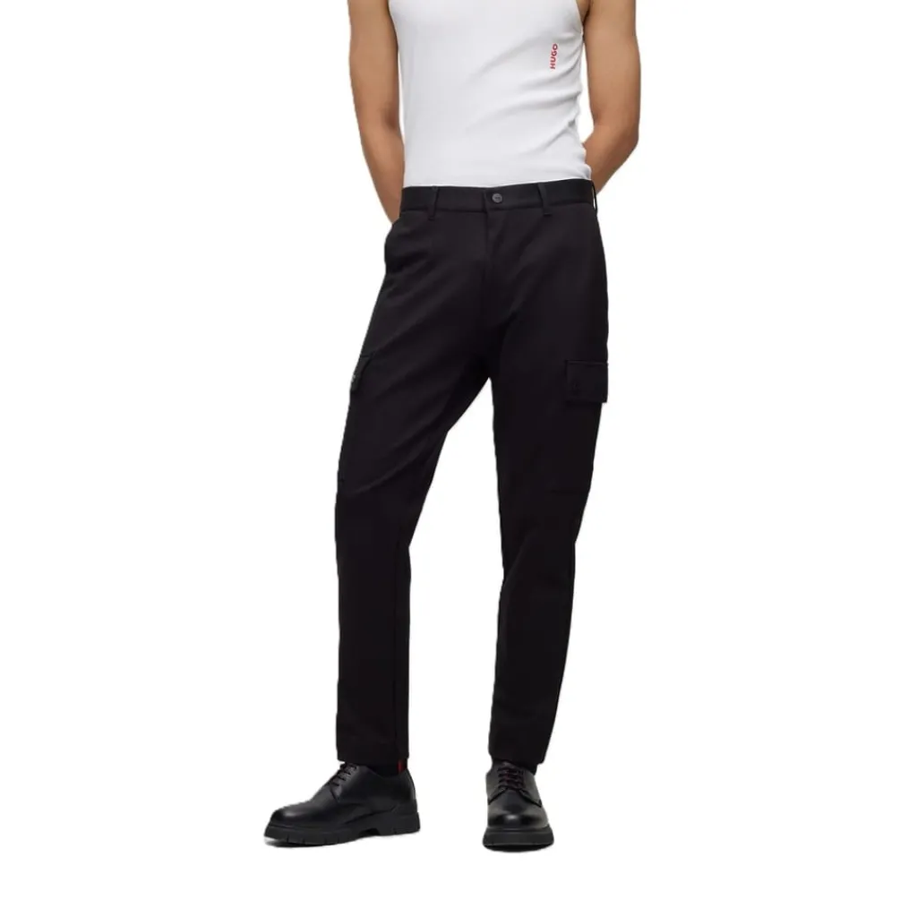 Trousers*Hugo Mens Glian234j 10238761 01 Slim Fit Trousers in Black