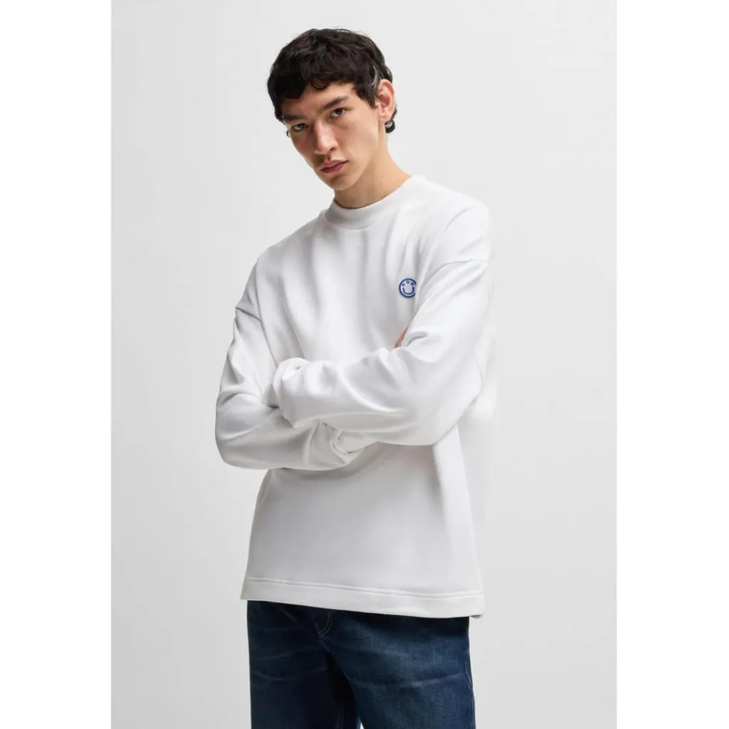 Sweatshirts*Hugo Ninnyo Crewneck Sweatshirt in White