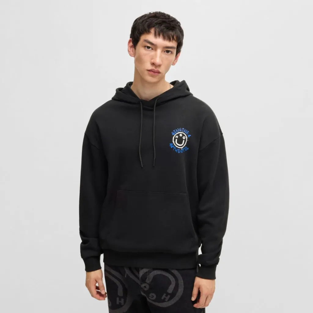 Sweatshirts|Hoodies*Hugo Nothentico Seasonal Artwork Hoodie in Black