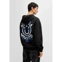 Sweatshirts|Hoodies*Hugo Nothentico Seasonal Artwork Hoodie in Black